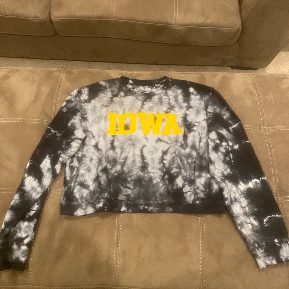 Iowa Tie-Dye Cropped Sweatshirt